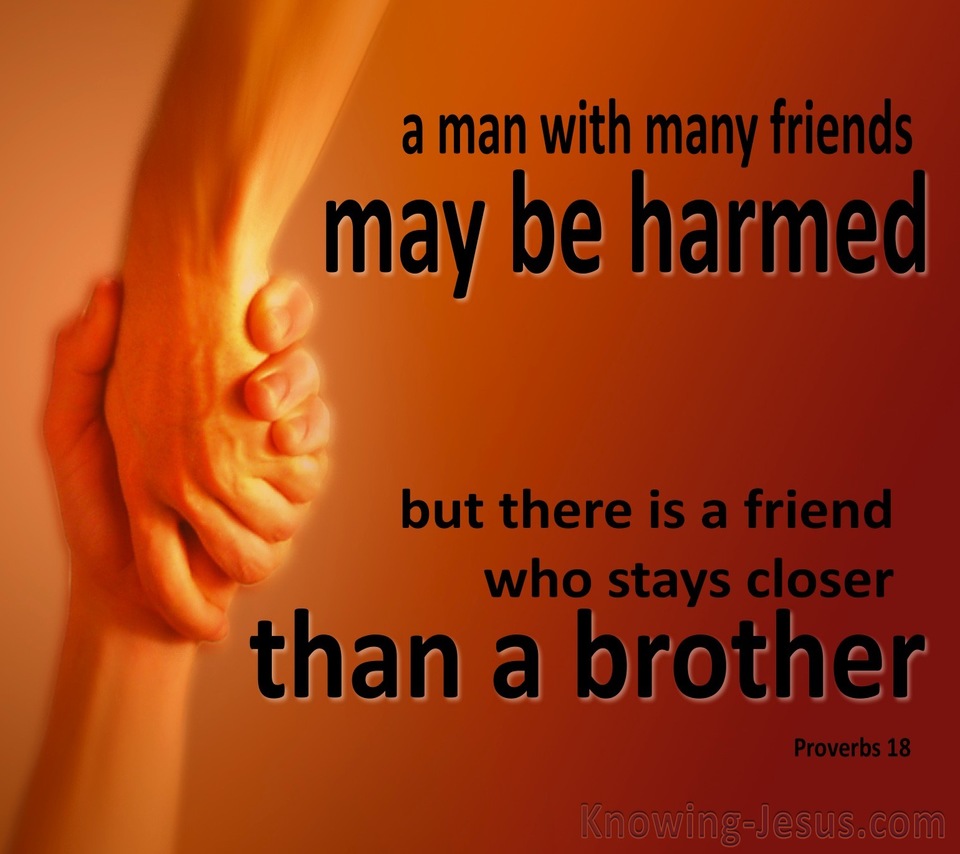 Proverbs 18:24 There Is A Friend (orange)